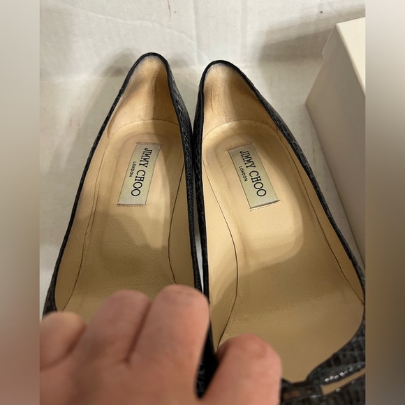 JIMMY CHOO Embossed Lizard Pumps - Picture 4 of 16